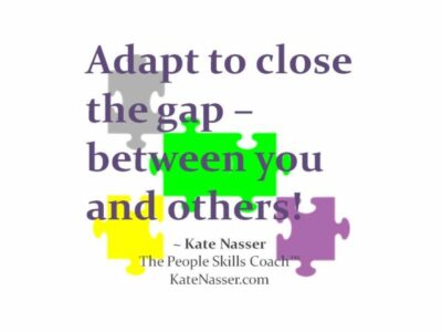 Adapt to Close Gaps: Image is my quote "Adapt to Close the Gap"