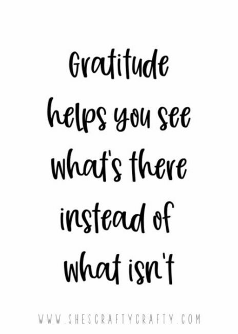 Leadership Gratitude Power: Image says Gratitude helps you see what's there instead of what isn't.