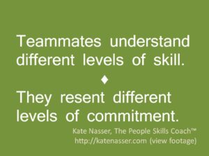 Leadership Teamwork Chemistry: Image is Kate Nasser quote.