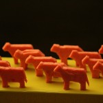 Customer Experience Leaders: Image is little cattle figures lined up.