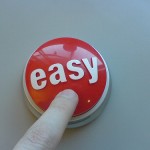 Customer service: Image is button that says "easy".