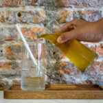 Give Freely: Image is ice tea being poured from pitcher