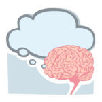 Service Leaders: Image is thought bubble w/ a brain.