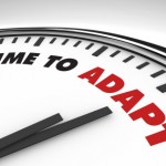 Be Helpful Not Patronizing. Image is clock saying Time to Adapt.